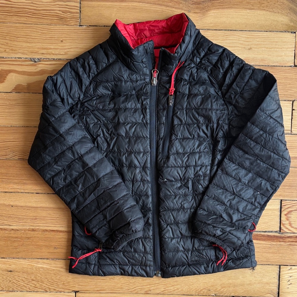 L.L. Bean Black and Red Kids Puffer Jacket
